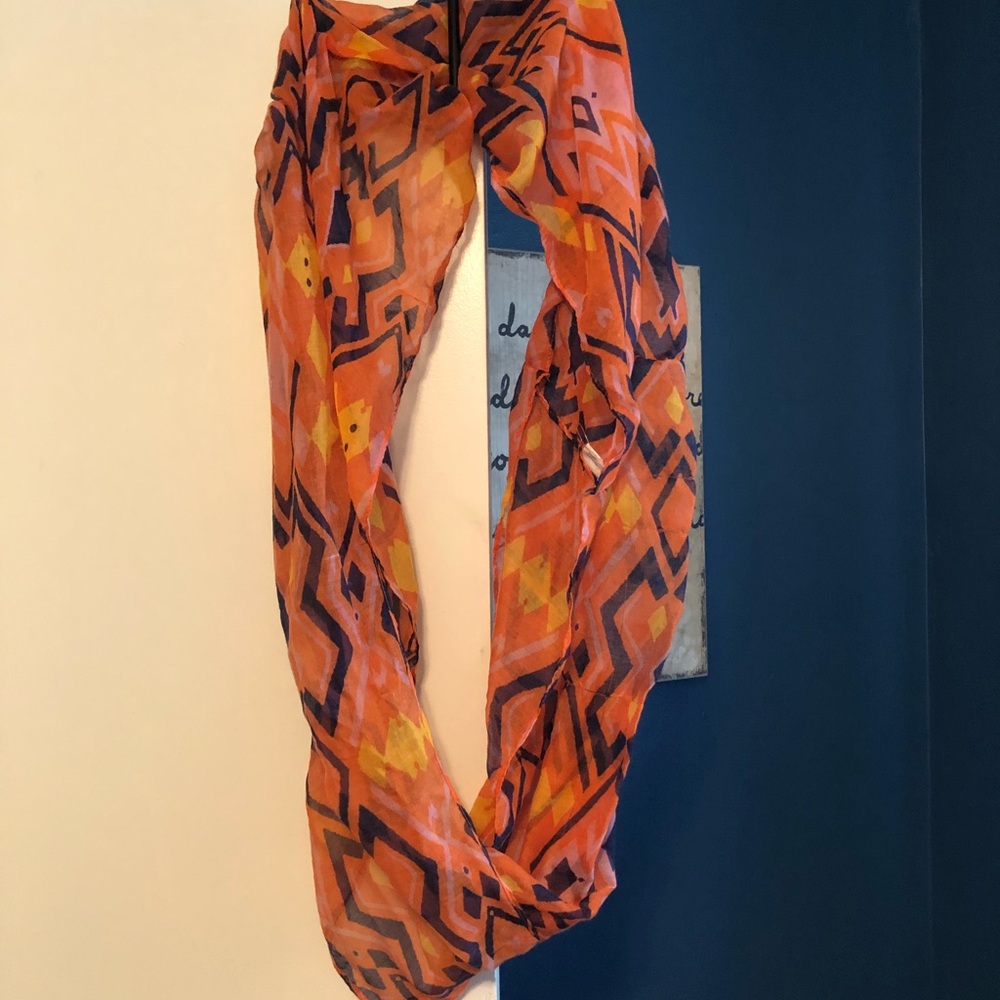 Patterned infinity scarf